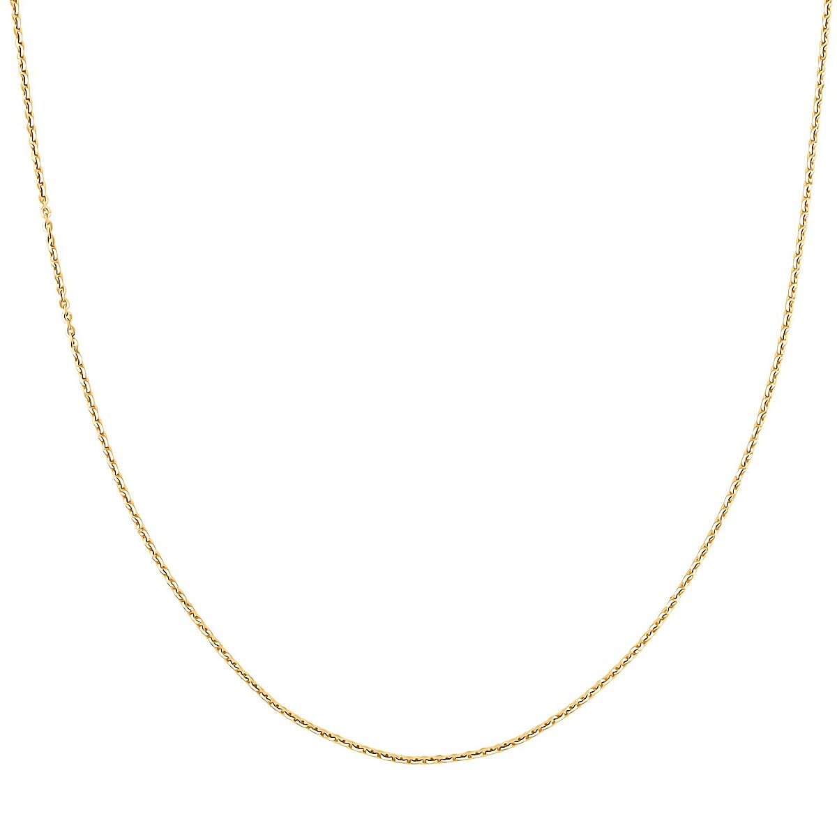Italian Brillantina Chain Necklace in 14K YG Over Sterling Silver 4.10 Grams 22 Inches image number 2