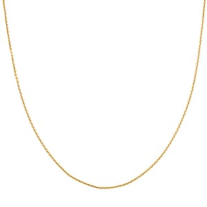 Italian Brillantina Chain Necklace in 14K YG Over Sterling Silver 4.10 Grams 22 Inches