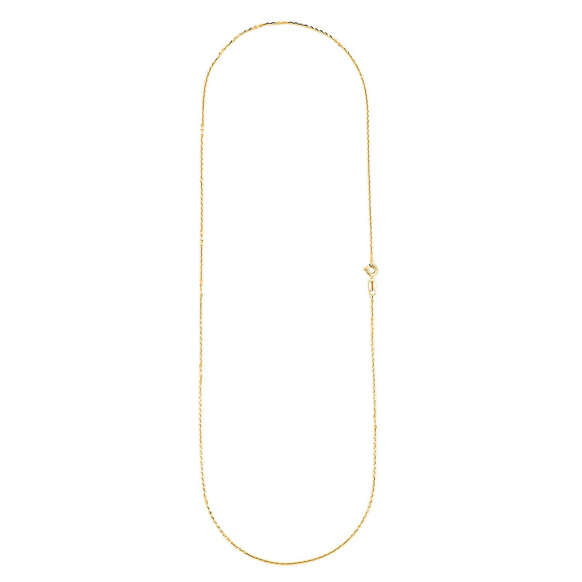 Italian Brillantina Chain Necklace in 14K YG Over Sterling Silver 4.10 Grams 22 Inches image number 5