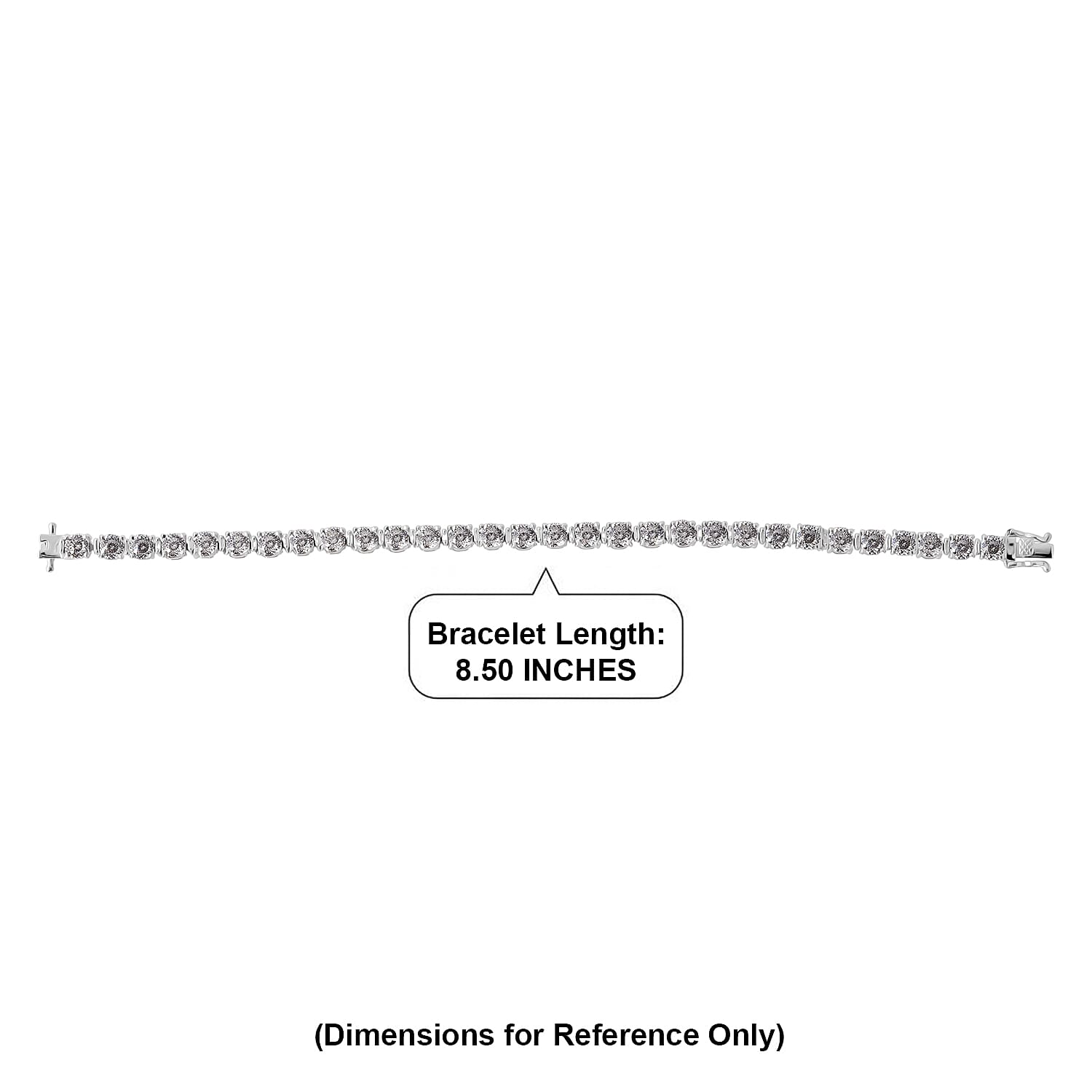 D'Joy 161 Facets Moissanite 17.30 ctw Vintage European Engagement Bracelet in Rhodium Over Sterling Silver (8.00 In)