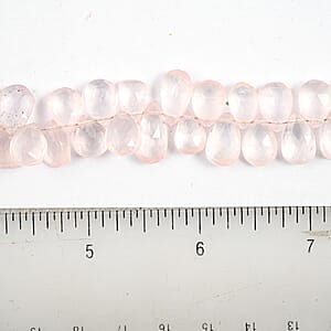 GCS Drop Galilea Rose Quartz Beaded Strand (7.25 In) 60.00 ctw