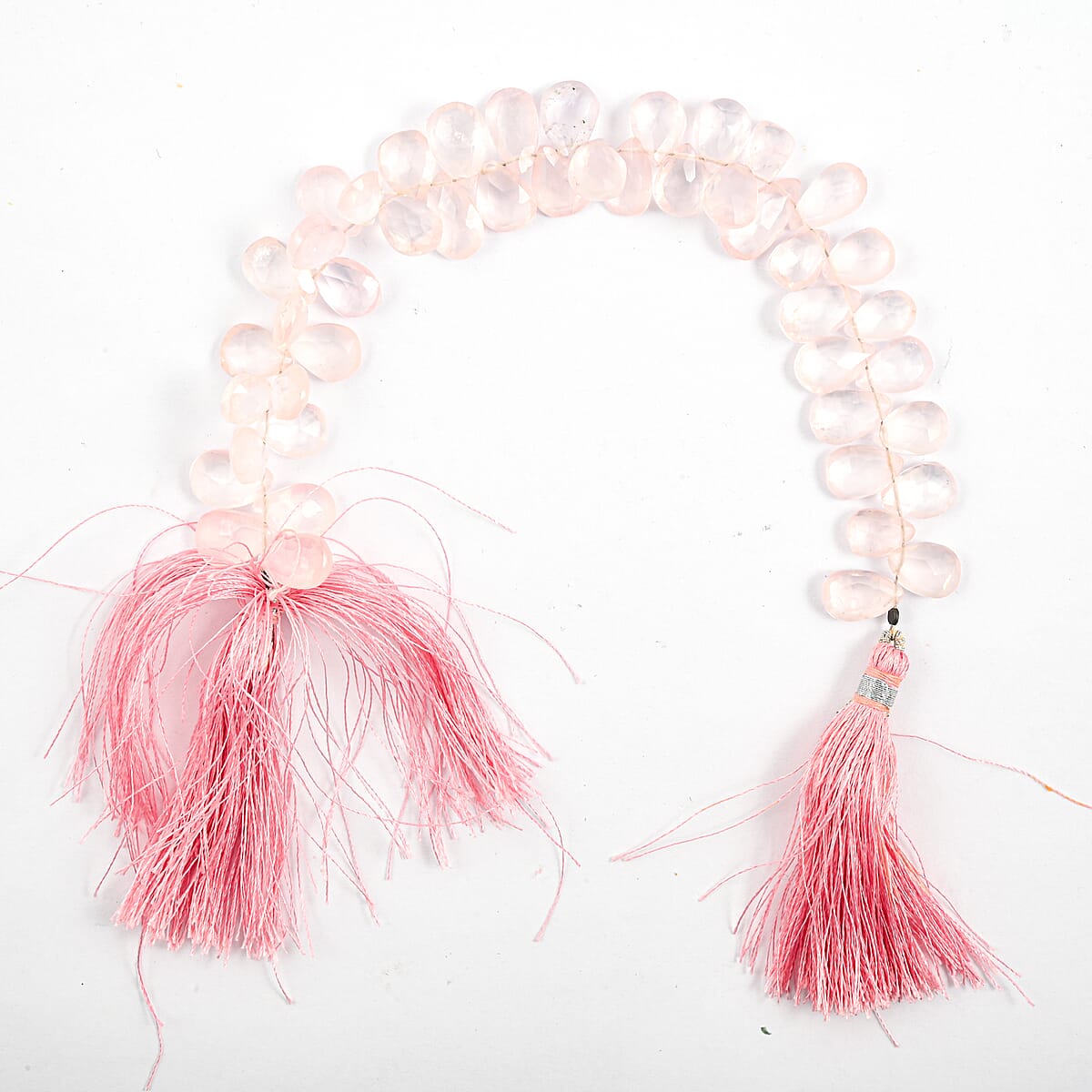 GCS Drop Galilea Rose Quartz Beaded Strand (7.25 In) 60.00 ctw image number 1