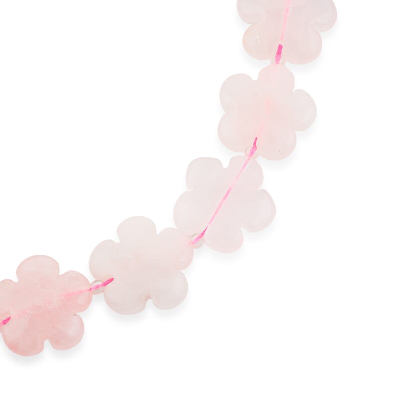 GCS Flower Galilea Rose Quartz Beaded Strand (16.5 Inches) 339.65 ctw