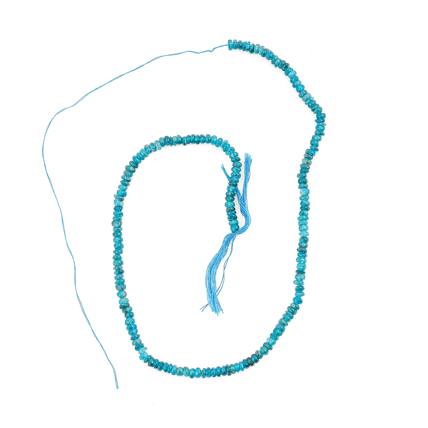 GCS Round Neon Apatite Beaded Strand (13.75 Inches) 46.50 ctw