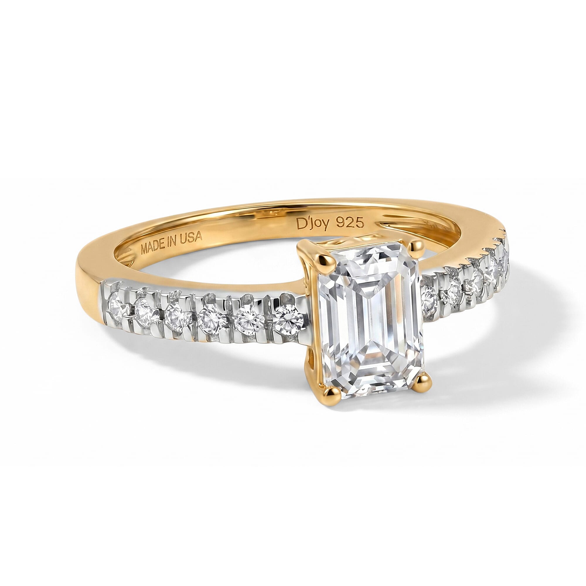D'Joy Moissanite 1.20 ctw Ring in 18K Vermeil Yellow Gold Over Sterling Silver (Size 10.0)