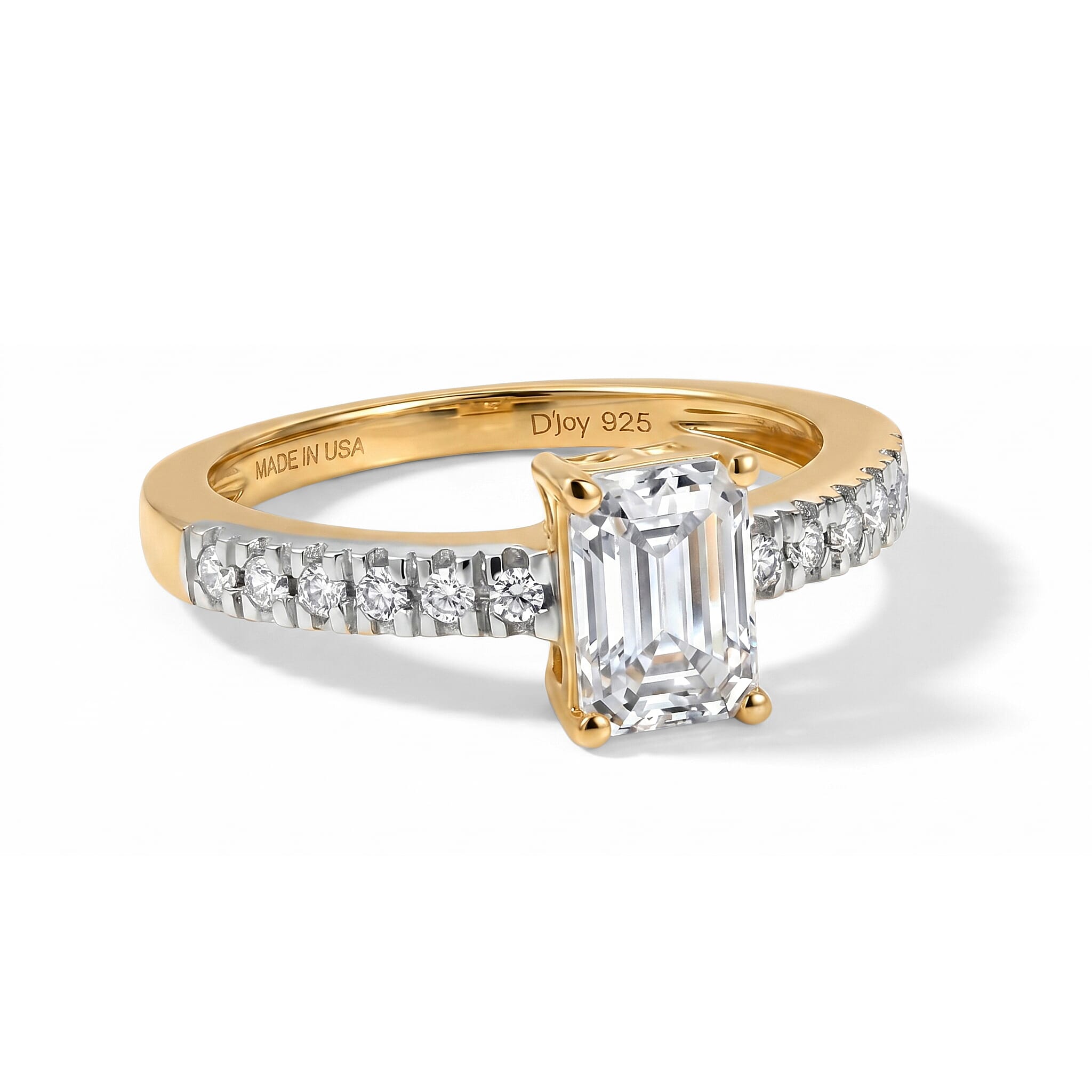 D'Joy Moissanite 1.20 ctw Ring in 18K Vermeil Yellow Gold Over Sterling Silver (Size 6.0)