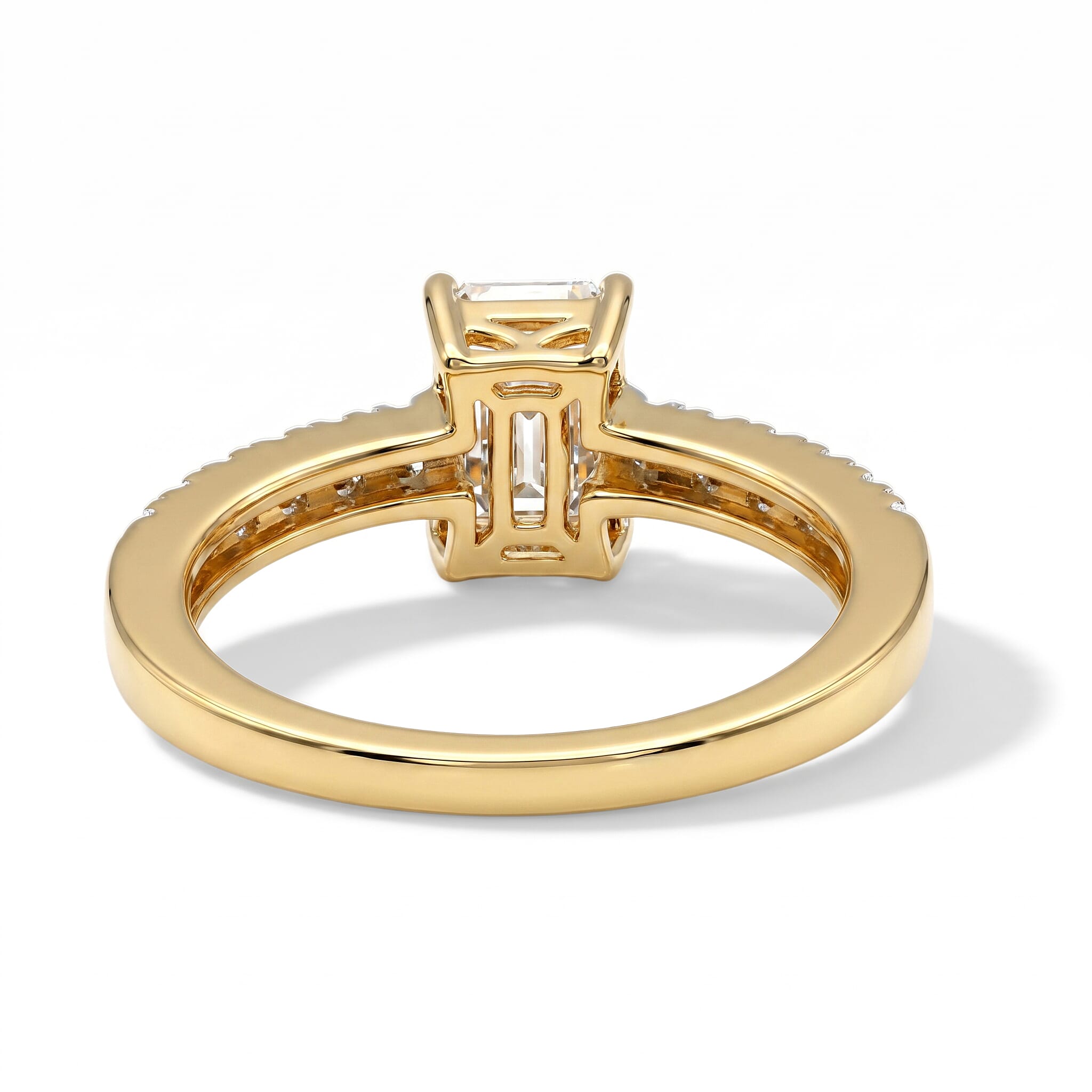 D'Joy Moissanite 1.20 ctw Ring in 18K Vermeil Yellow Gold Over Sterling Silver (Size 6.0)