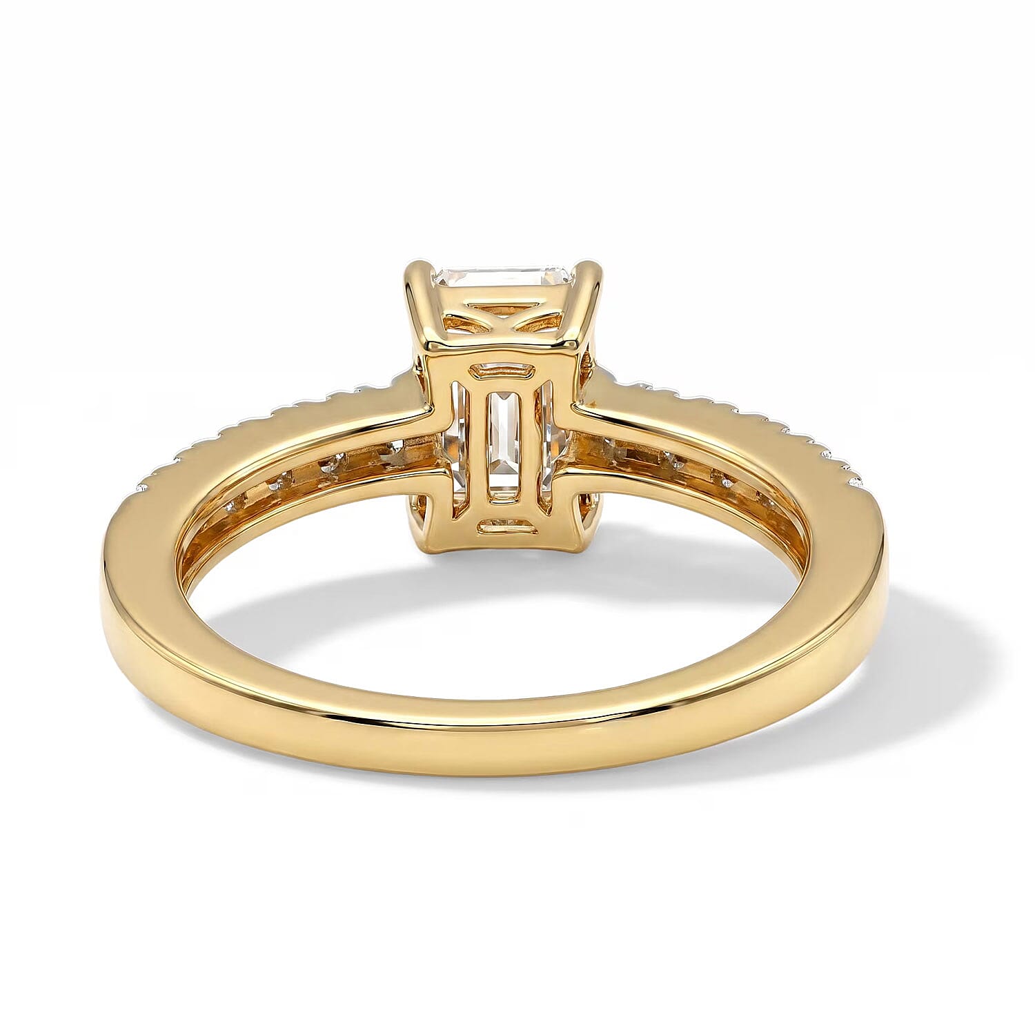 D'Joy Moissanite 1.20 ctw Ring in 18K Vermeil Yellow Gold Over Sterling Silver (Size 7.0)