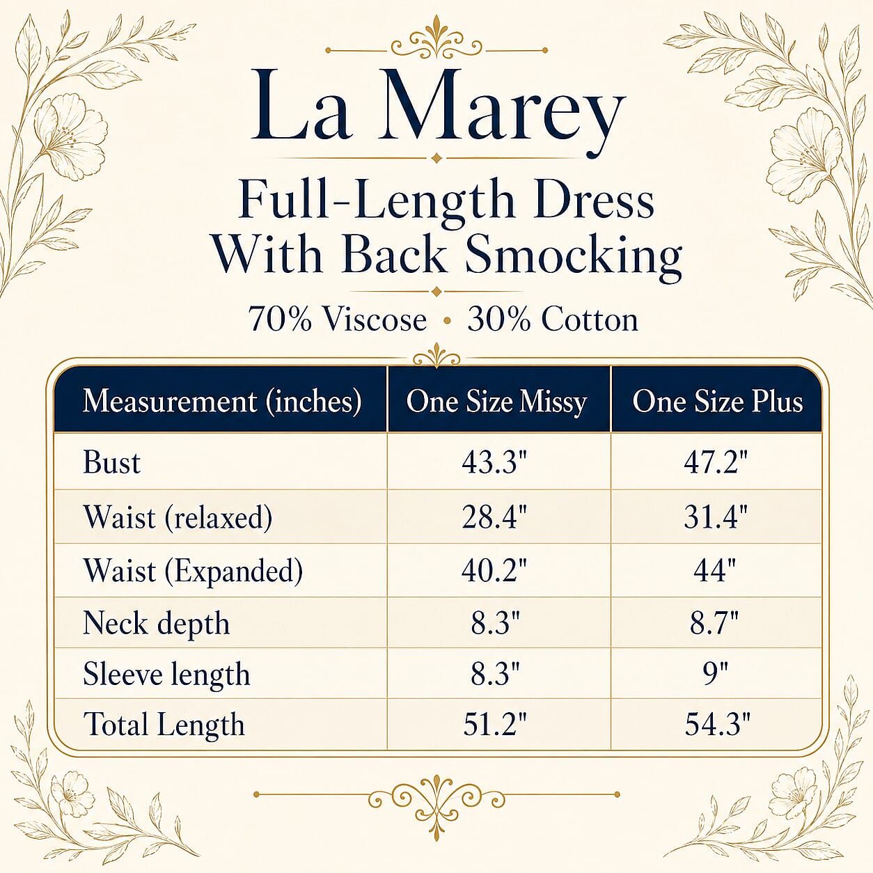 La Marey Black with White Print Back Smocking Woven Dress -One Size Missy
