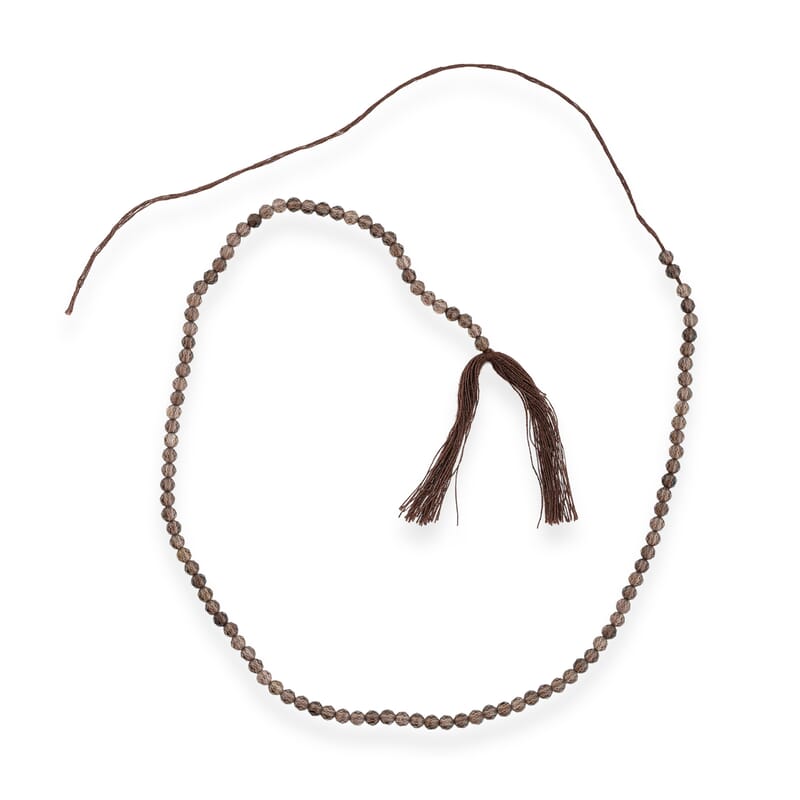 GCS Round Smoky Quartz 20.65 ctw Beaded Strand (12.5 Inches)