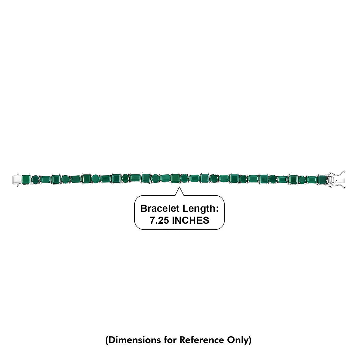 EverTrue Verde Onyx Bracelet in Platinum Bond (7.25 In) 17.35 ctw image number 4