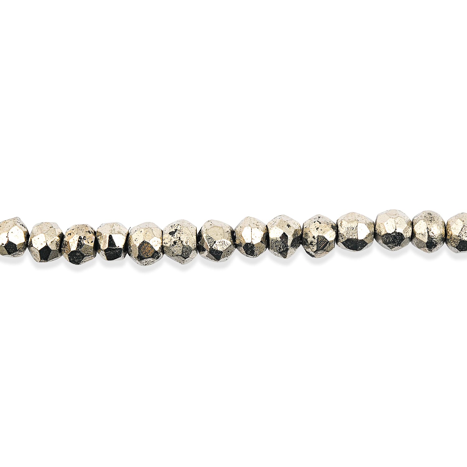GCS Silver Pyrite 55.50 ctw Beaded Strand (13.5 Inches)