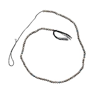 GCS Black Pyrite Round Beaded Strand (13.5 Inches) 50.15 ctw