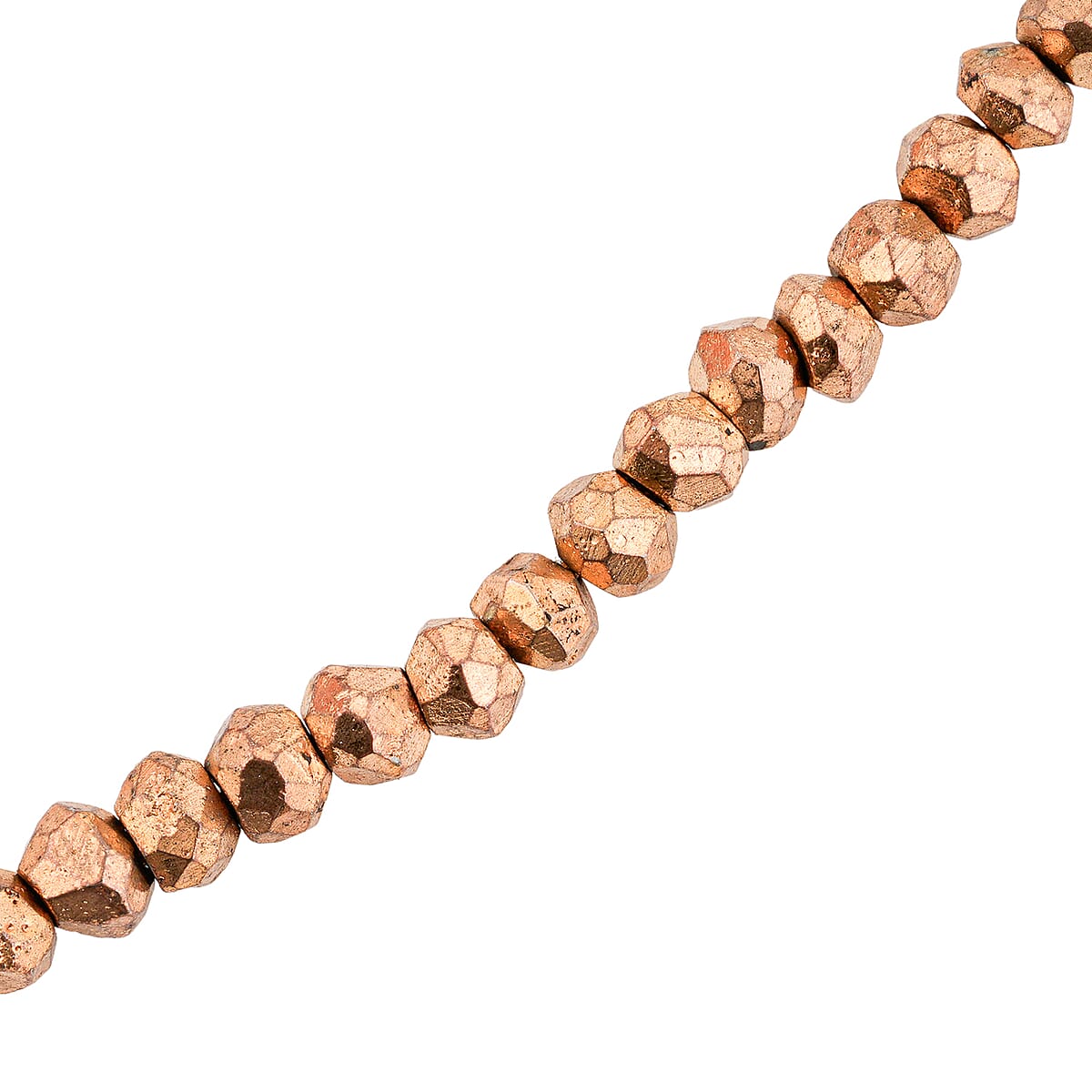 GCS Gold Pyrite Beaded Strand (13 Inches) 42.50 ctw image number 2