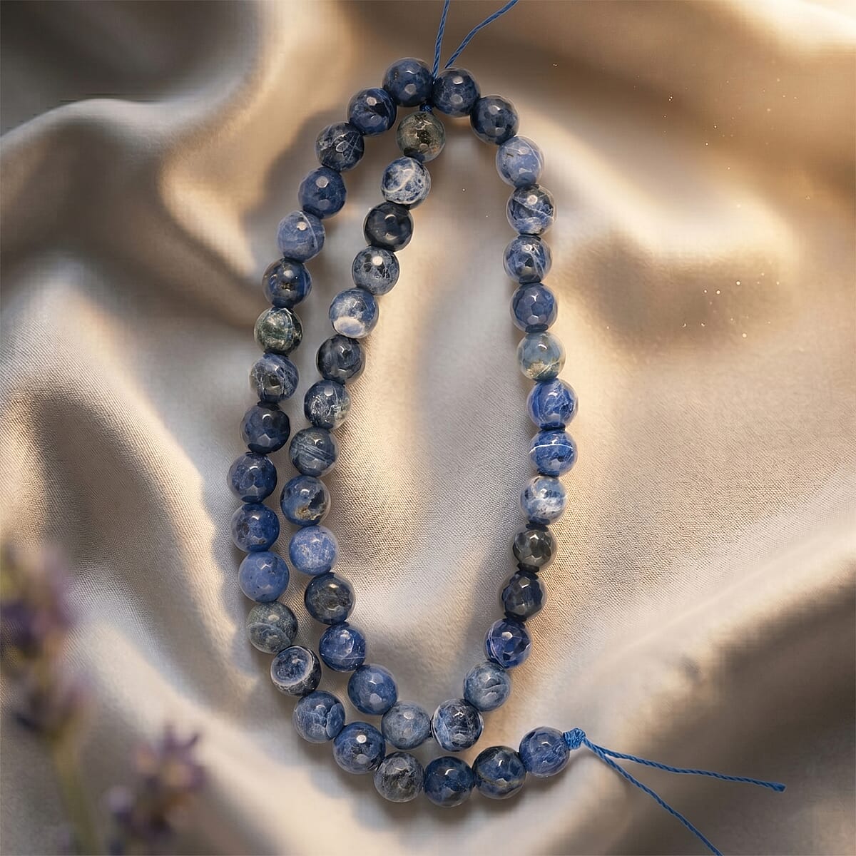 GCS Sodalite Round Beaded Strand (15 Inches) 146.00 ctw image number 1