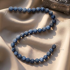 GCS Blue Sponge Coral Round Beaded Strand (15.5 Inches)