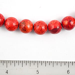 GCS Red Sponge Coral Beaded Strand (16 Inches)