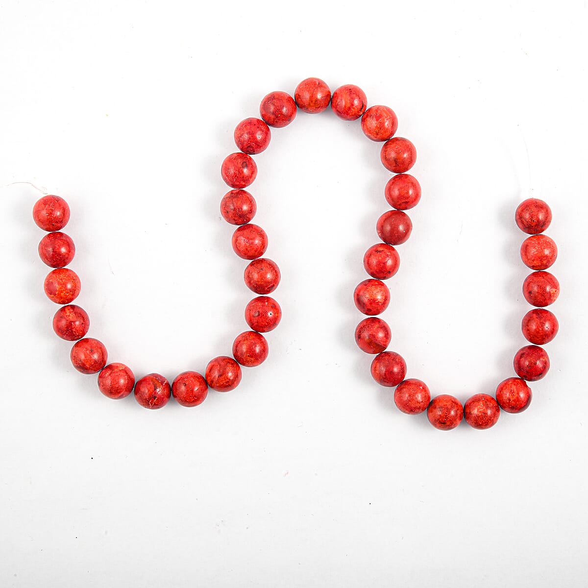 GCS Red Sponge Coral Beaded Strand (16 Inches) image number 1