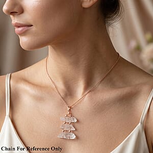 Clear Quartz 100.40 ctw Pendant Without Chain in Goldtone
