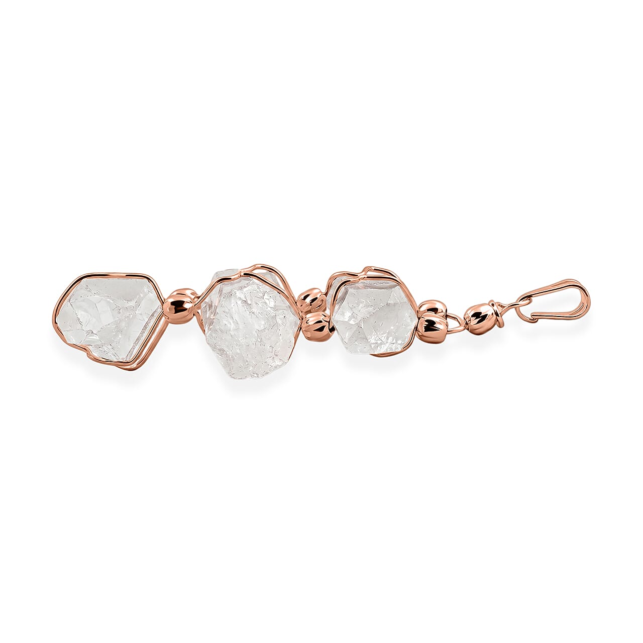Clear Quartz 100.40 ctw Pendant Without Chain in Goldtone