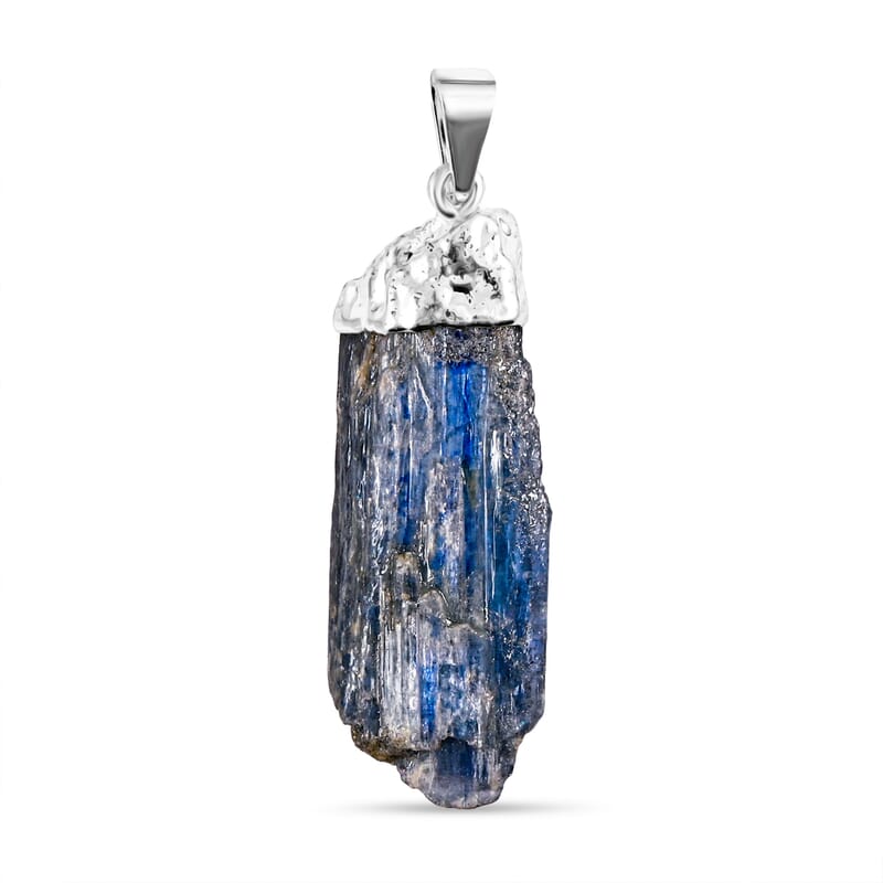 Sodalite 90.00 ctw Pendant Without Chain in Silvertone