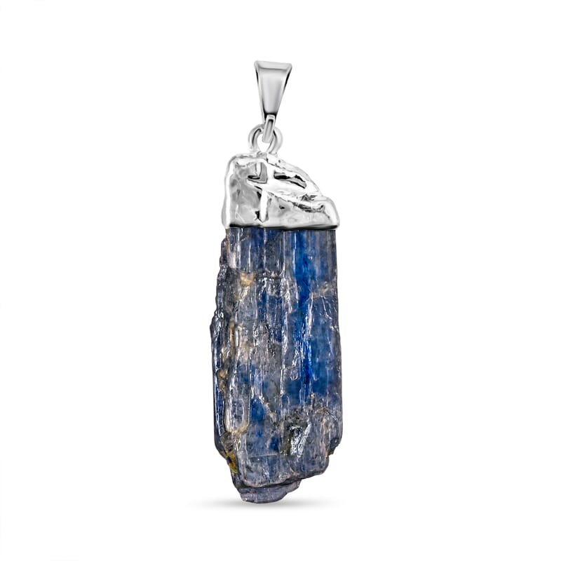 Sodalite 90.00 ctw Pendant Without Chain in Silvertone