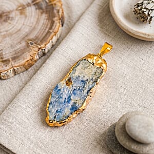 Sodalite 39.00 ctw Pendant Without Chain in Goldtone