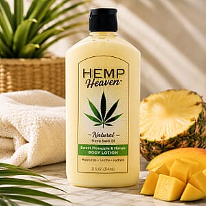 Hemp Heaven Natural Hemp Seed Oil Body Lotion (12oz) Sweet Pineapple & Mango