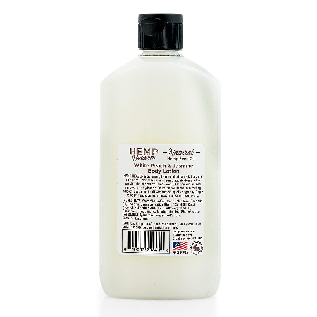 Hemp Heaven Natural Hemp Seed Oil Body Lotion (12oz) White Peach & Jasmine image number 2