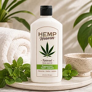 Hemp Heaven Natural Hemp Seed Oil Foot Cream (12oz) Peppermint