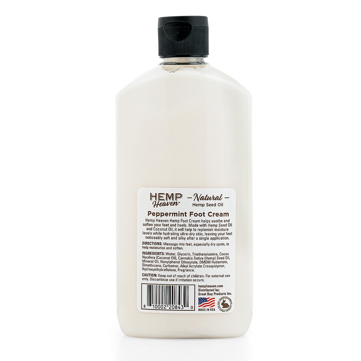 Hemp Heaven Natural Hemp Seed Oil Foot Cream (12oz) Peppermint image number 2