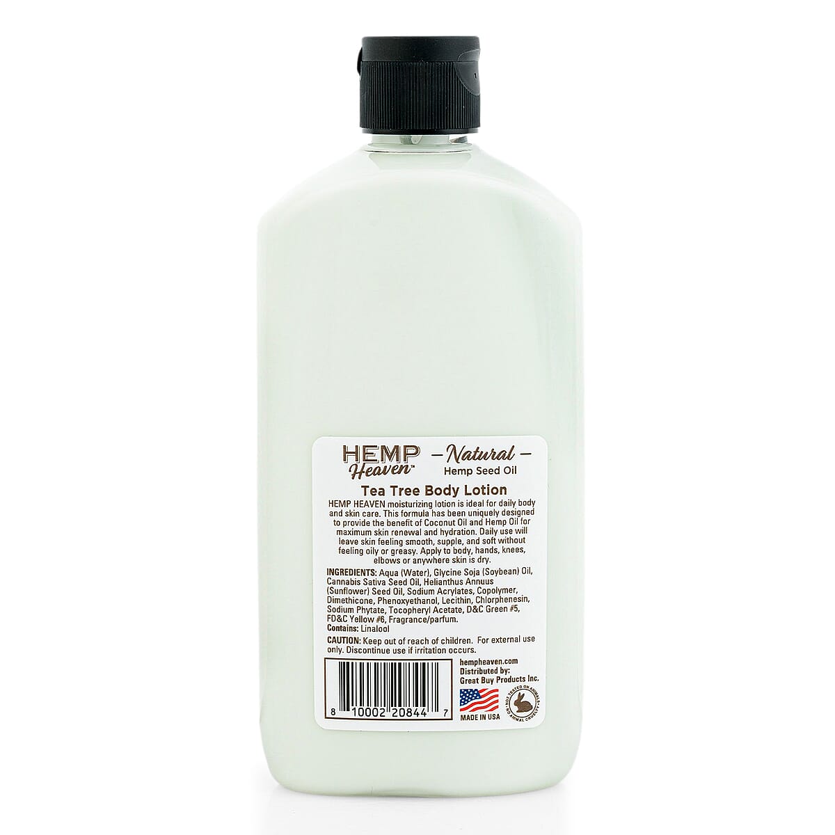 Hemp Heaven Natural Hemp Seed Oil Body Lotion (12oz) Tea Tree image number 2