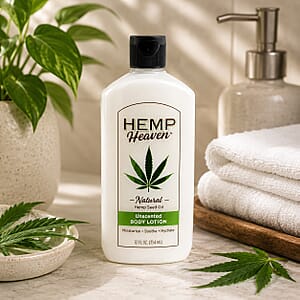 Hemp Heaven Natural Hemp Seed Oil Body Lotion (12oz) Unscented 