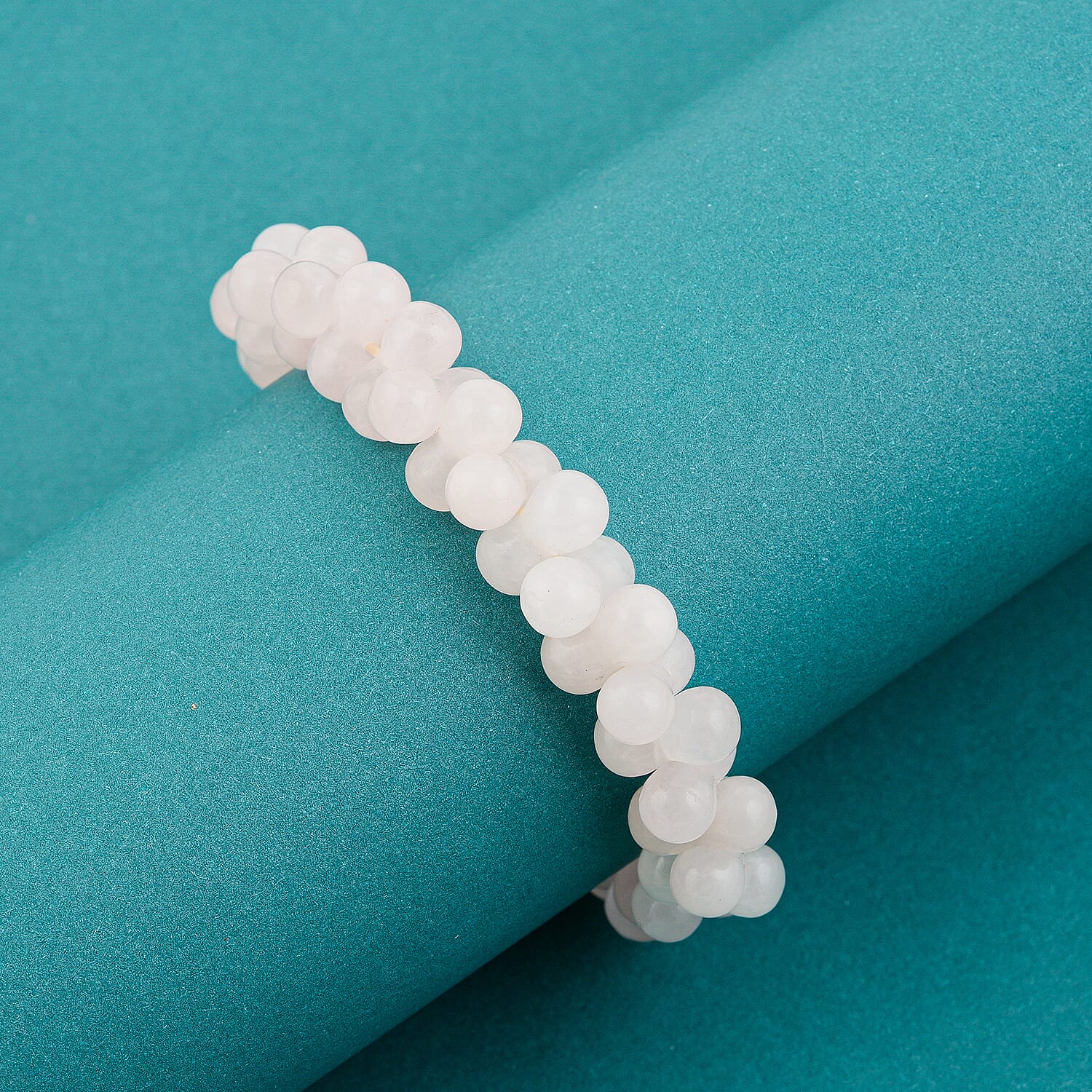 Peanut Moss Agate 119.75 ctw Beaded Bracelet (7.00 In)