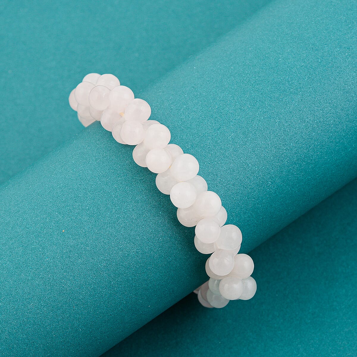 Peanut Moss Agate 119.75 ctw Beaded Bracelet (7.00 In) image number 1