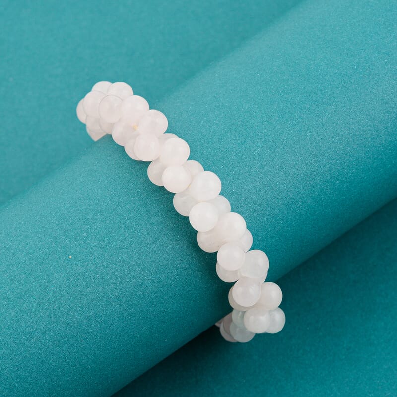 Peanut Moss Agate 119.75 ctw Beaded Bracelet (7.00 In)