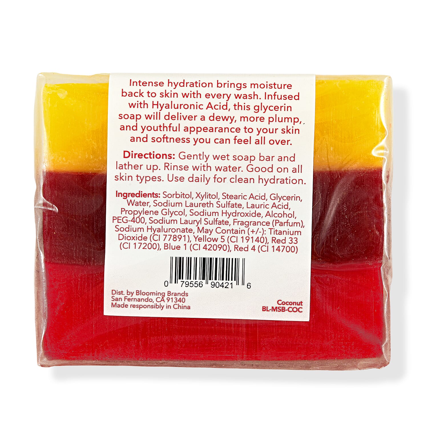 BLOSSOM Layered in LUXURY Coconut 3.3oz Hydrating Bar Soap w/Glycerin & Hyaluronic Acid Body Soap C/P 72