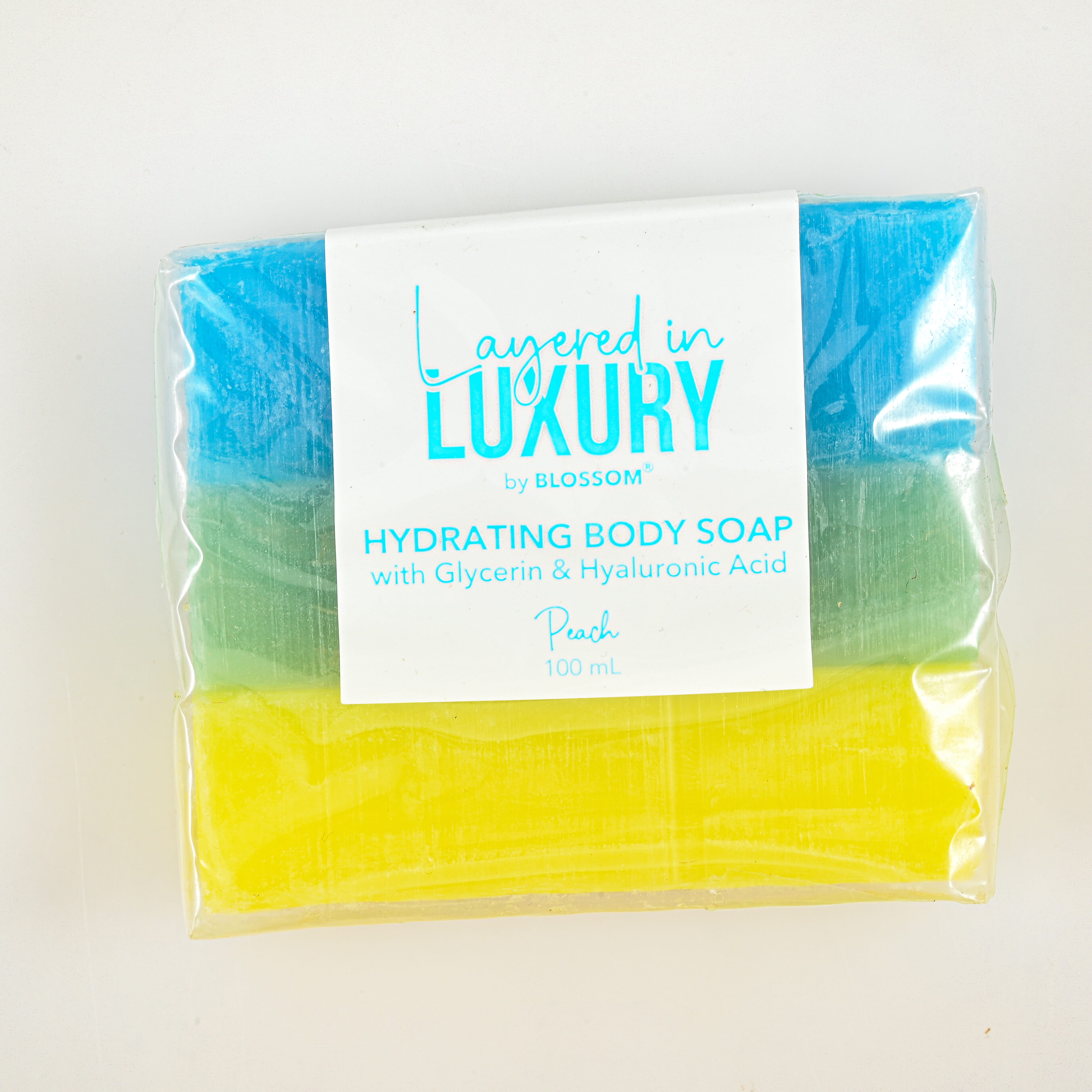 BLOSSOM Layered in LUXURY Peach 3.3oz Hydrating Bar Soap w/Glycerin & Hyaluronic Acid Body Soap C/P 72