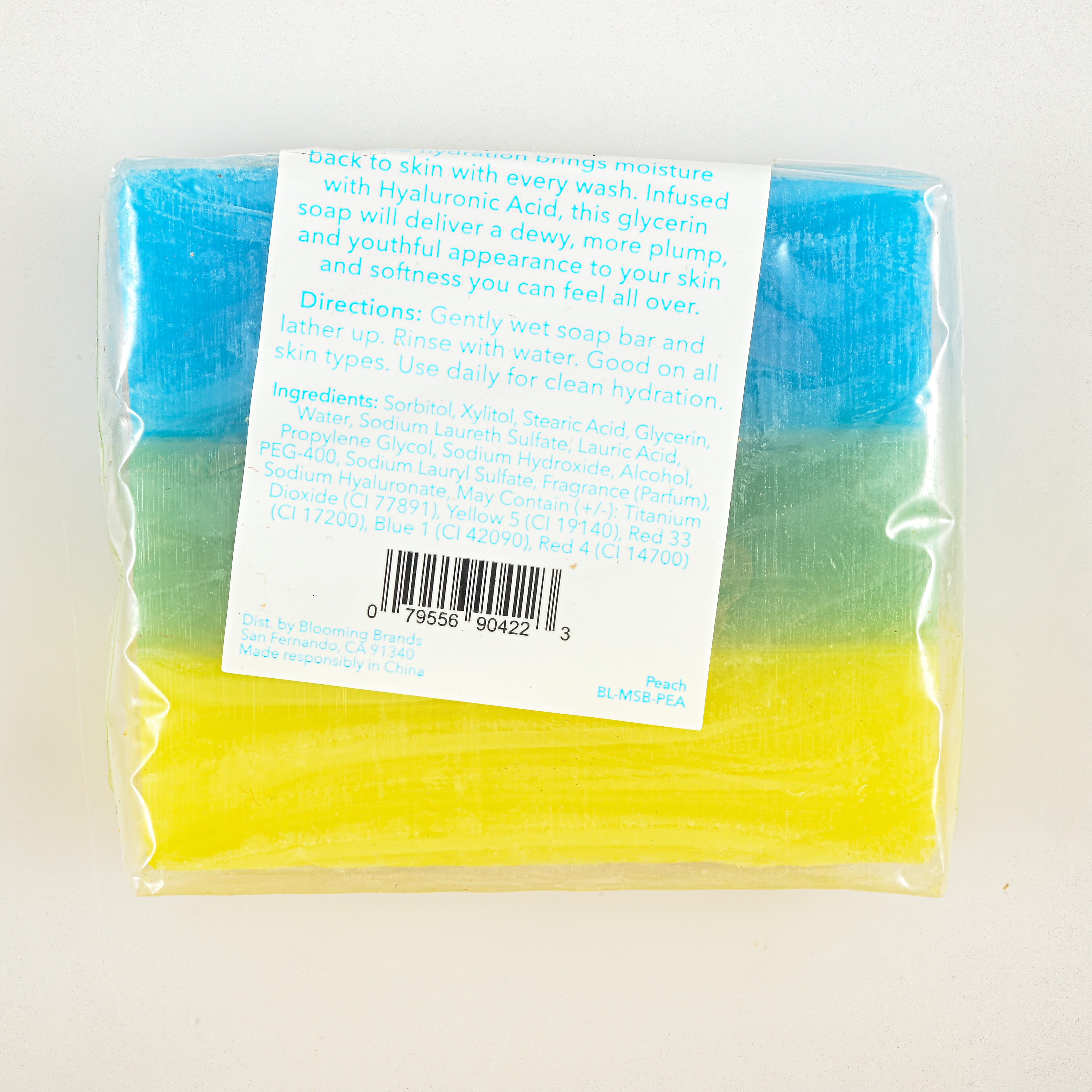 BLOSSOM Layered in LUXURY Peach 3.3oz Hydrating Bar Soap w/Glycerin & Hyaluronic Acid Body Soap C/P 72