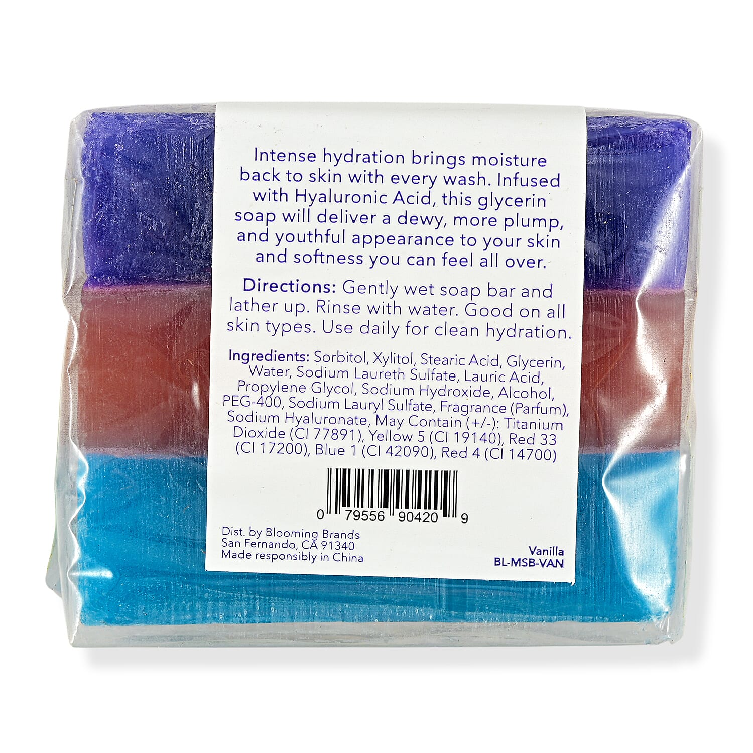 BLOSSOM Layered in LUXURY Vanilla 3.3oz Hydrating Bar Soap w/Glycerin & Hyaluronic Acid Body Soap C/P 72