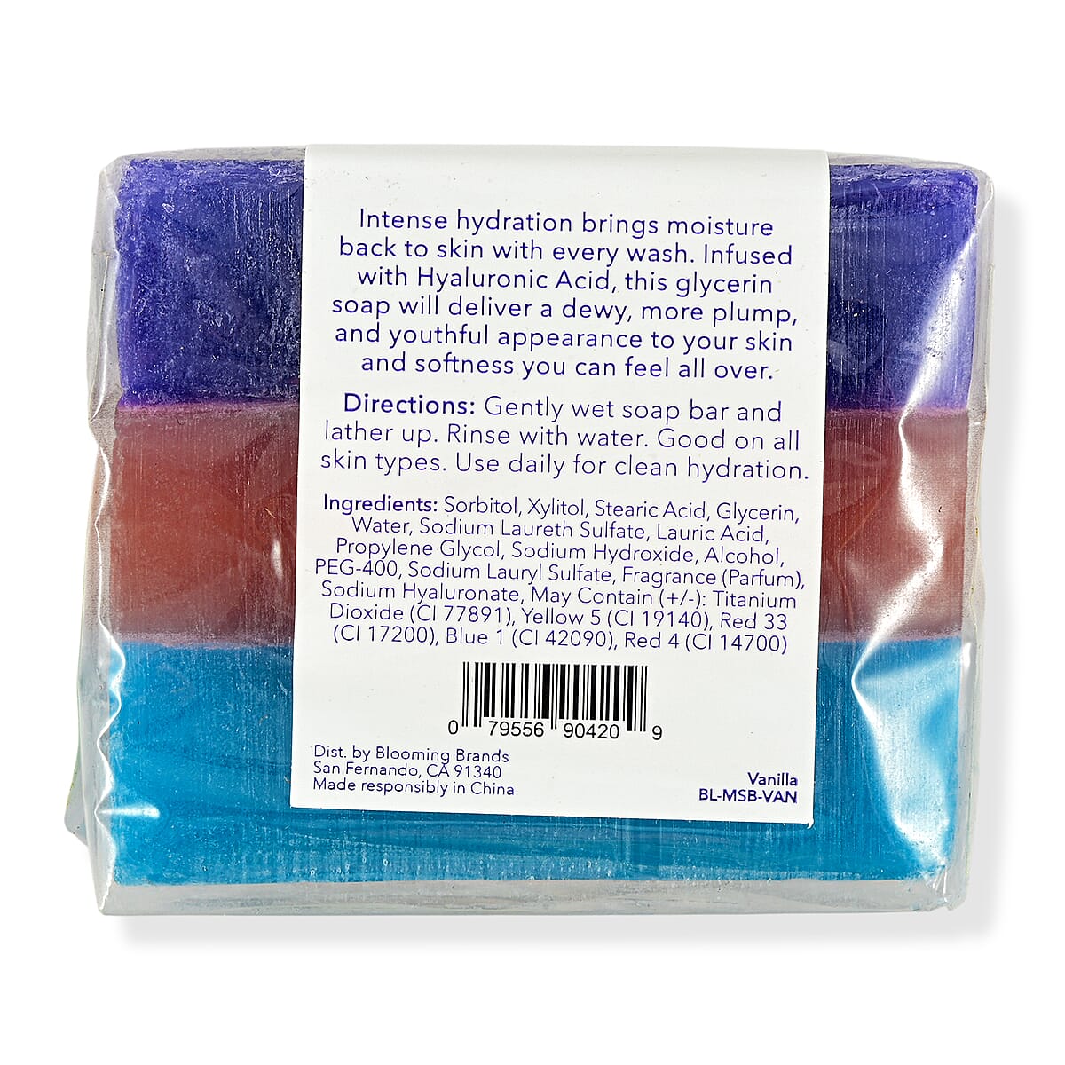 BLOSSOM Layered in LUXURY Vanilla 3.3oz Hydrating Bar Soap w/Glycerin & Hyaluronic Acid Body Soap C/P 72 image number 1