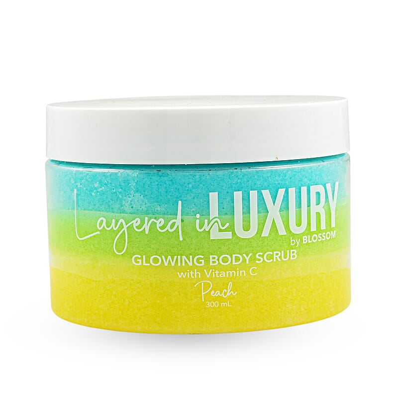BLOSSOM Layered in LUXURY Peach 10.14oz Glowing Body Scrub Balm w/Vitamin C C/P 24