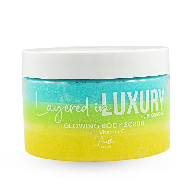 BLOSSOM Layered in LUXURY Peach 10.14oz Glowing Body Scrub Balm w/Vitamin C C/P 24