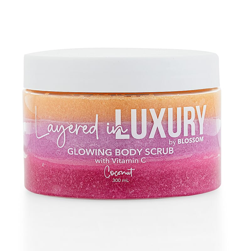 BLOSSOM Layered in LUXURY Coconut 10.14oz Glowing Body Scrub Balm w/Vitamin C C/P 24
