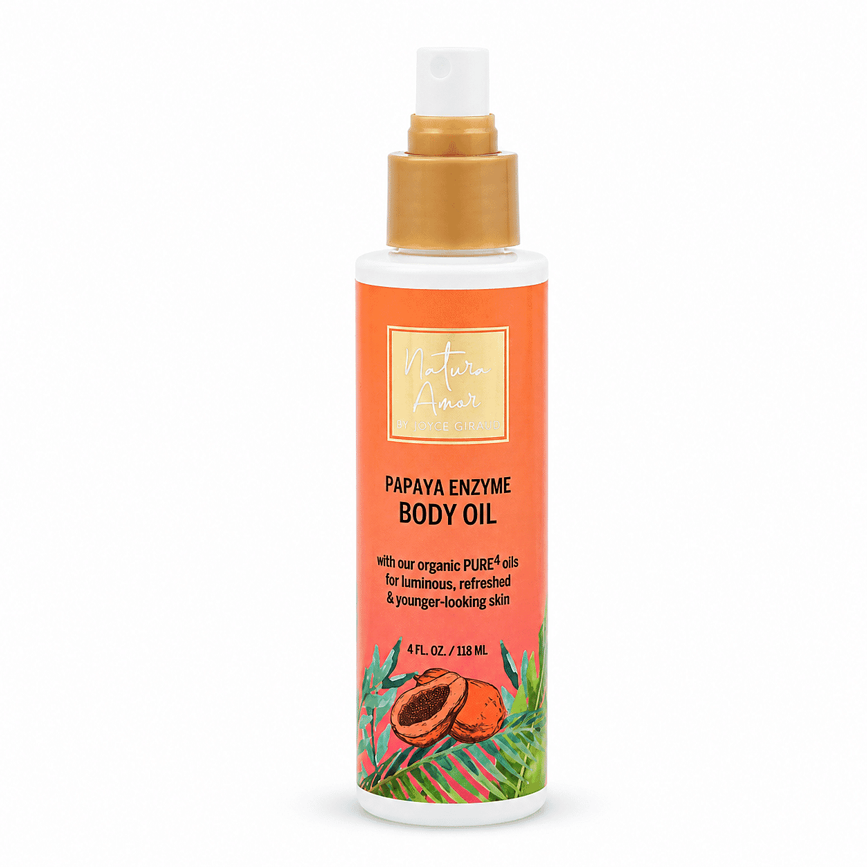 Joyce Giruad Natura Amor Papaya Enzyme Body Oil (4oz) Made in US
