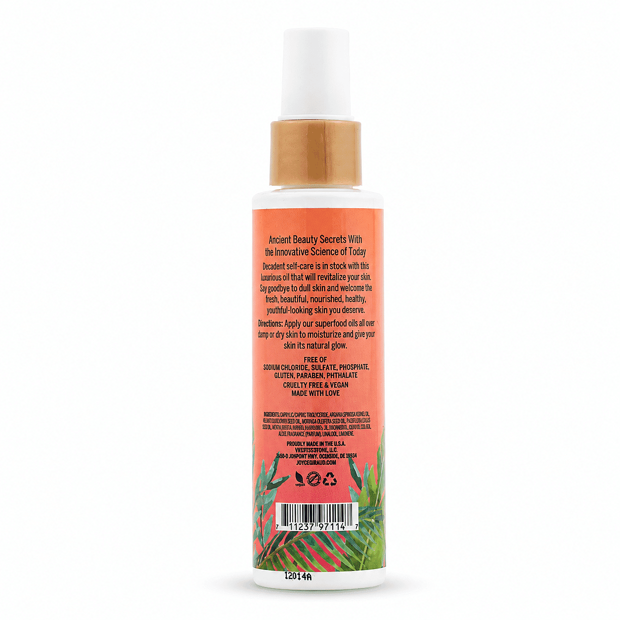 Joyce Giruad Natura Amor Papaya Enzyme Body Oil (4oz) Made in US