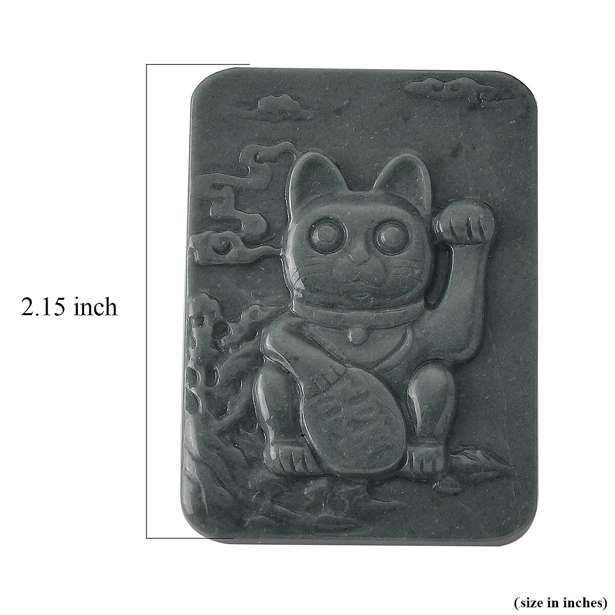 Natural Olmec Jade Lucky Cat Carved Decoration 150.00 ctw image number 4