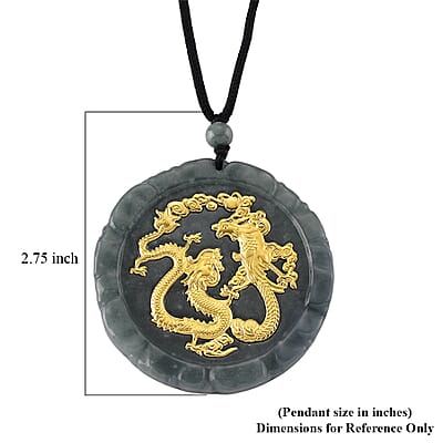 Natural Olmec Jadeite 155.00 ctw Carved Necklace in 24K Yellow Gold (28 Inches)