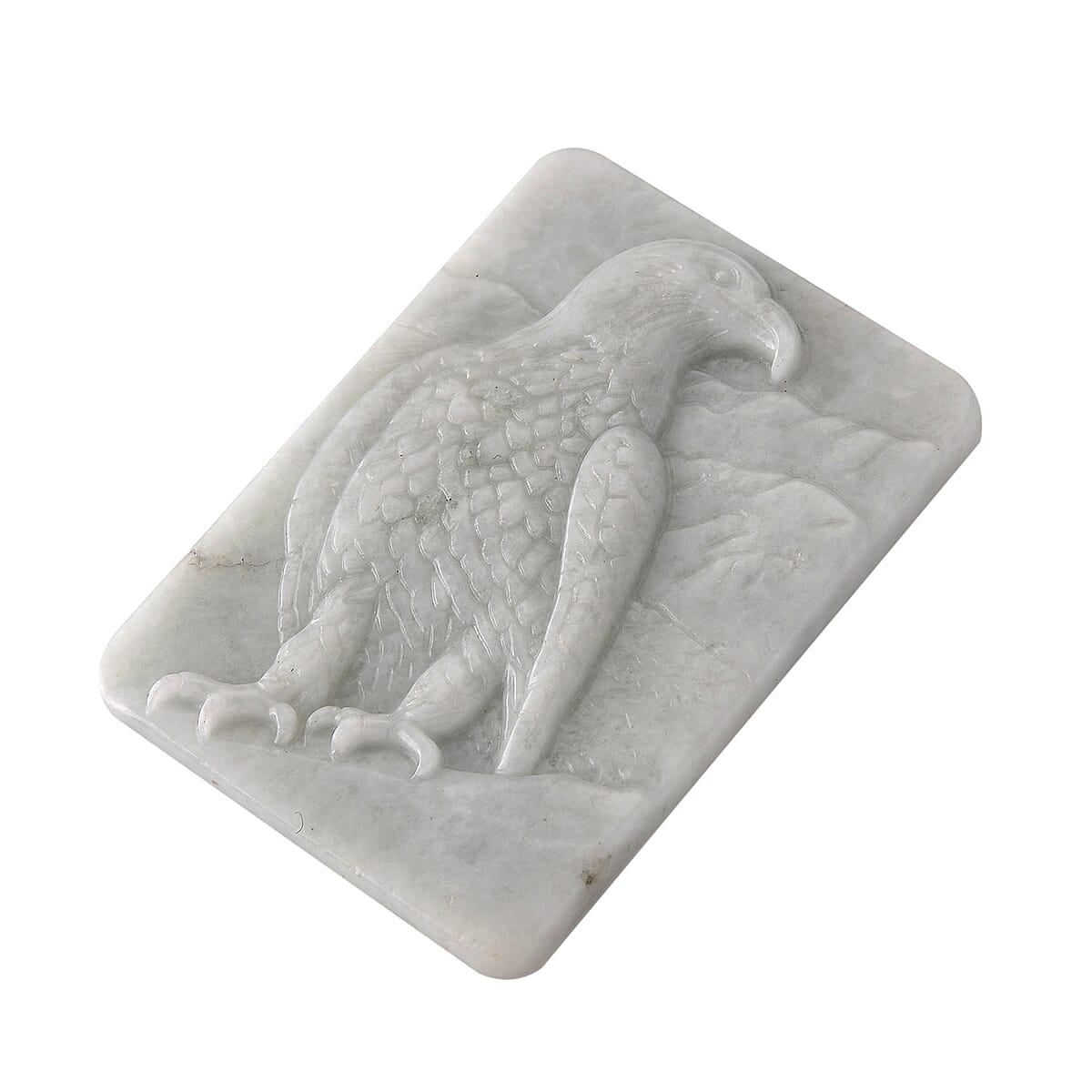 Natural Jade Eagle Carved Decoration 150.00 ctw image number 2