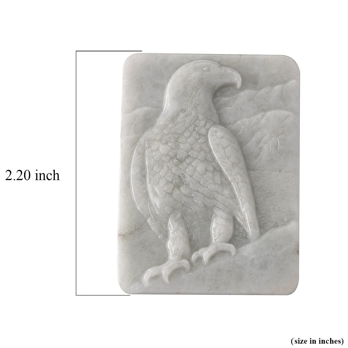Natural Jade Eagle Carved Decoration 150.00 ctw image number 4